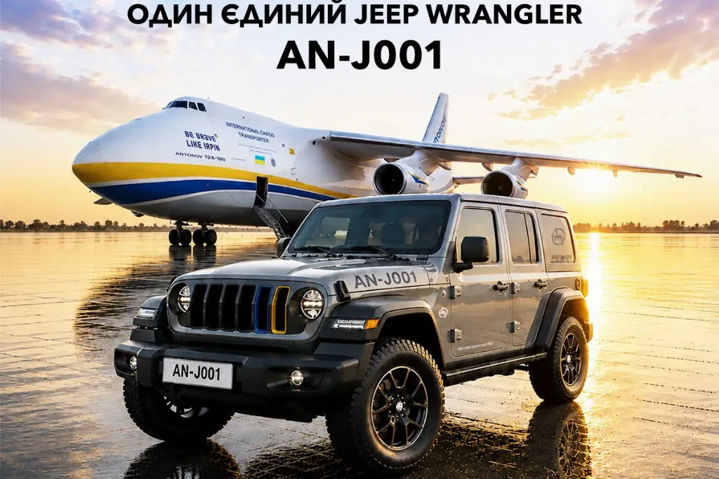К 35-летию Независимости Украины: Jeep и АО «АНТОНОВ» объявляют о создании единственного в мире JEEP Wrangler «AN-J001»