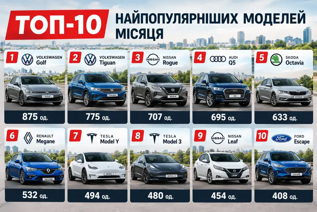 ТОП-10 самых популярных подержанных автомобилей из-за границы